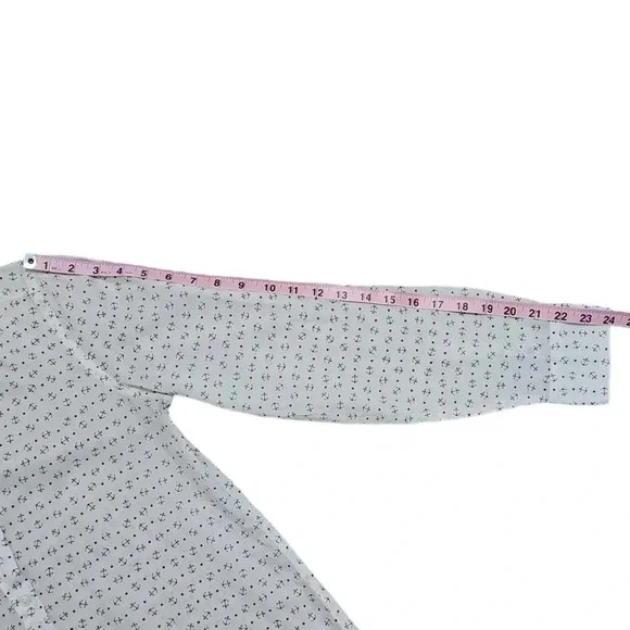 United Colors of Benetton Women’s S Button Up Ivory Anchor Print Shirt Coastal - Picture 8 of 8